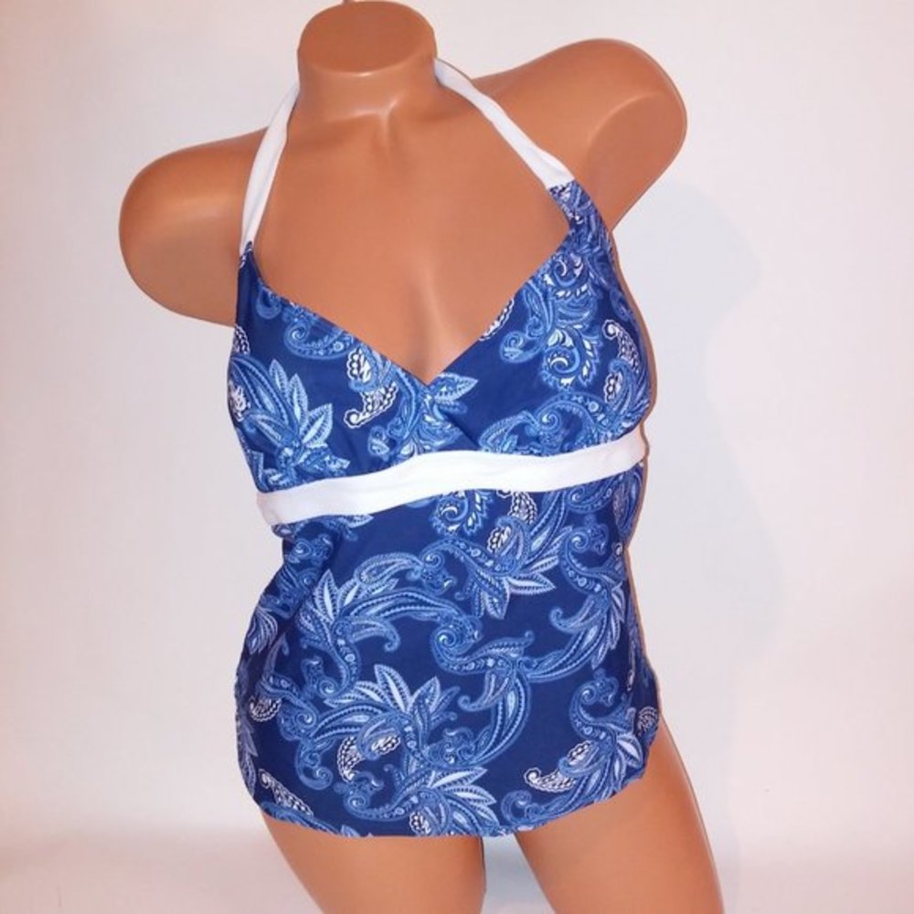 Basic Editions Swim Tankini Top - Picture 2 of 7
